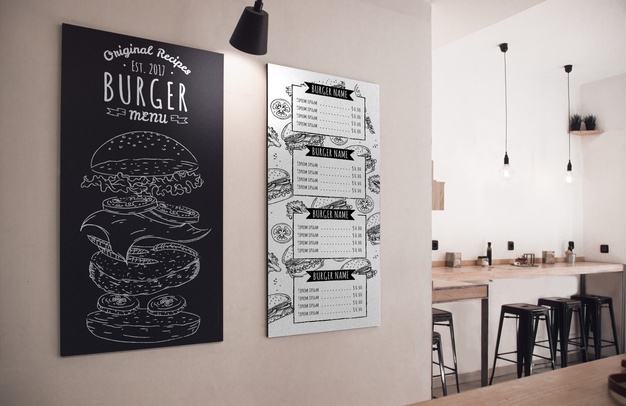 Cheapest Restaurant Menu Display as a Foam Board Sign - Printing in Vancouver - 24 Hour Print Factory