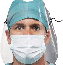 PPE Face Shield used by Medical Staff for Social Distancing Face Shield to help protect our Front Line Workers for Social Distancing